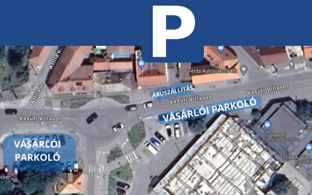 Az önkormányzat vásárlói parkolókat alakít ki a Vasúti villasoron